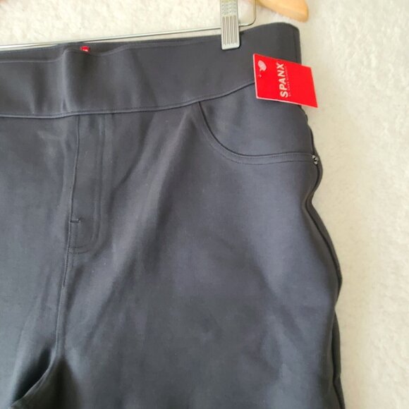Spanx Ankle Ponte Leggings Sz 1X Pepper Gray Pullon Slimming Straight Leg NWT - Picture 9 of 12